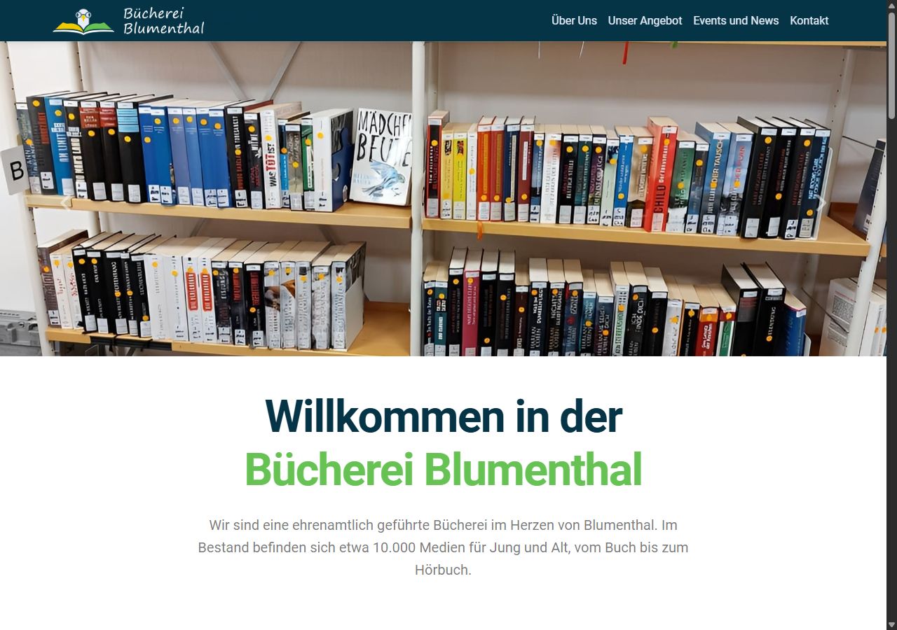 Bücherei Blumenthal Website